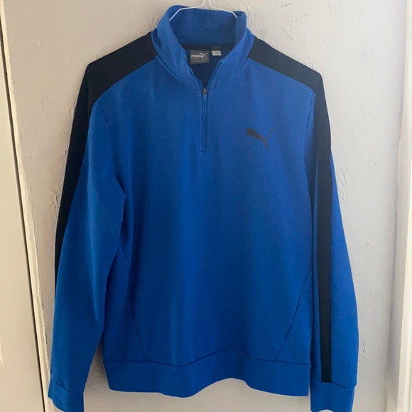Puma Other - 🐈 Puma Men’s Blue & Black 1/4 Zip Pullover - L